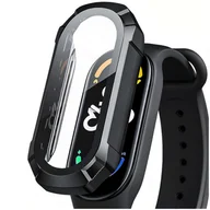 Filtry prywatyzujące - Etui ochronne 2w1 nakładka wbudowane szkło do Xiaomi Mi Band 7 Alogy Classic Case Czarne - miniaturka - grafika 1
