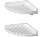 Półki łazienkowe - Bisk Półka narożna Oceanic biała - miniaturka - grafika 1