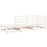Sofy ogrodowe - Sofa ogrodowa z podnóżkiem, 2-osobowa, biała, drewno sosnowe Lumarko! - miniaturka - grafika 1