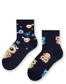 Skarpetki dla dzieci - Dziecięce skarpetki bawełniane w sowy Art. 014 - miniaturka - grafika 1