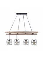 Lampy sufitowe - Leuchten Direkt 15036-18 - Żyrandol na lince EDGAR 4xE27/60W/230V - miniaturka - grafika 1