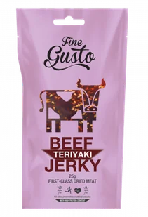 Fine Gusto - Wołowina Suszona, Suszona, 25g - Teriyaki - Pasztet i przetwory mięsne - miniaturka - grafika 1