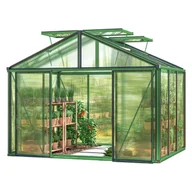 Szklarnie ogrodowe - GFP szklarnia Asteria 21 Light 311x235 cm - grube panele poliwęglanowe ok. 12 mm - kolor: zielony - miniaturka - grafika 1