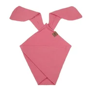 Chusty do noszenia dzieci - Pieluszka Dou Dou Bunny Z Organicznej Bio Bawełny Gots Cozy Muslin With Ears 2In1 Coral Hi Little One - miniaturka - grafika 1