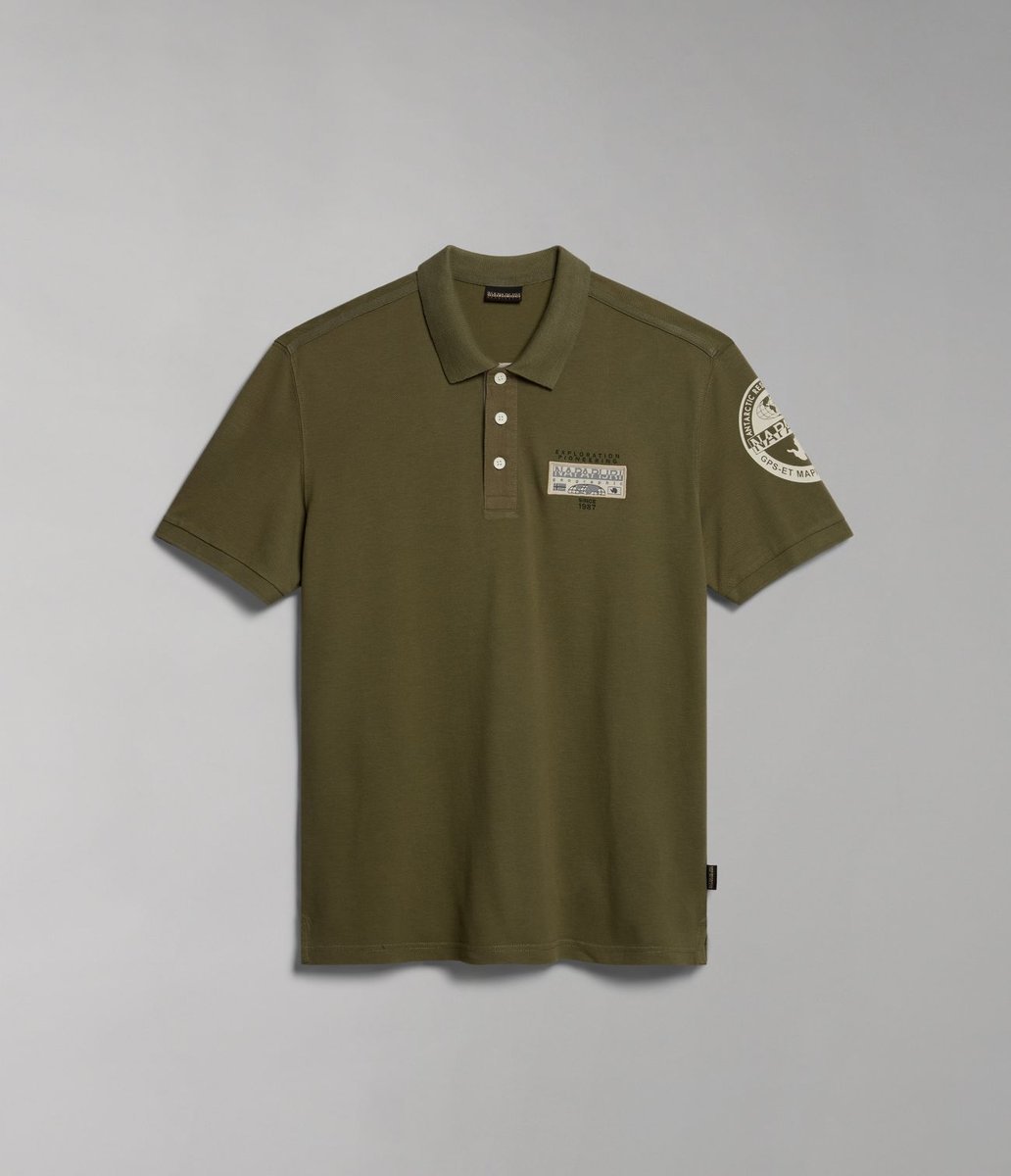 polo uomo napapijri e-amundsen np0a4h6a gae1 green lichen