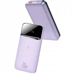 Baseus Magnetic power bank 10000mAh 20W 2022 Edition + kabel USB - USB Typ C biały (PPCX010102) - Powerbanki - miniaturka - grafika 1