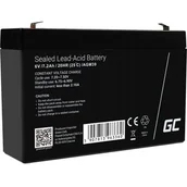 Baterie do zasilaczy awaryjnych UPS - Green Cell Akumulator bezobsługowy AGM VRLA 6V 7.2Ah do systemów alarmowych i zabawek AGM39 - miniaturka - grafika 1
