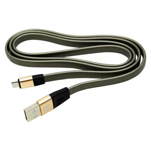 Kabel USB - micro USB Qult 1m tytanowy brązowy