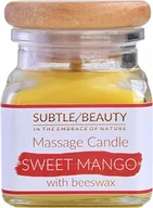 Olejki i świece do masażu - Subtle Beauty Świeca do masażu - Sweet Mango 100g - miniaturka - grafika 1