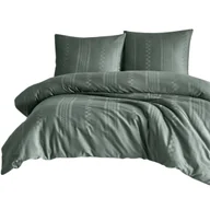 Pościel - Pościel bawełniana 200x220 z satynowym połyskiem Capital oliwkowy zielony - miniaturka - grafika 1