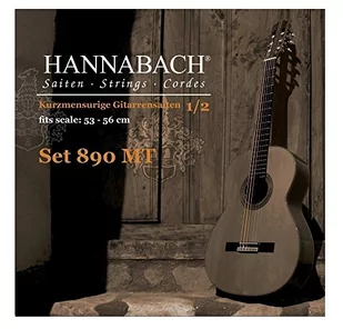 Hannabach 653071 Klassikgitarrensaiten Serie 890 1/2 Kindergitarre Mensur: 53-56cm - E1 - Struny gitarowe  - miniaturka - grafika 1