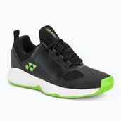Buty sportowe męskie - Buty do tenisa męskie YONEX Lumio 4 black/lime green - miniaturka - grafika 1