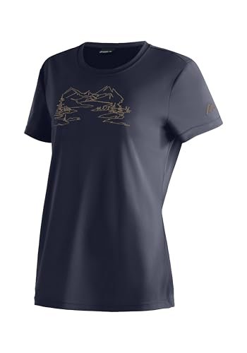 Maier Sports Wilma Print damska koszulka funkcyjna, koszulka rekreacyjna z nadrukiem, krój Regular Fit