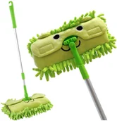 Zabawy w naśladowanie dorosłych - Mop Dla Dzieci Z Rączką Teleskopową Zwierzątko Zielony LEAN Toys - miniaturka - grafika 1