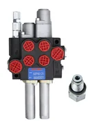 Akcesoria do hydrauliki siłowej - Rozdzielacz hydrauliczny PRESKO  2-sekcyjny 40l sterowany linkami i jedną sekcją pływającą-zestaw z tuleją ciśnieniową - miniaturka - grafika 1