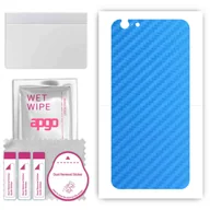 Szkła hartowane na telefon - Folia naklejka skórka strukturalna na TYŁ do Apple iPhone 6s -  Carbon Niebieski - apgo SKINS - miniaturka - grafika 1