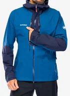 Kurtki narciarskie - Kurtka z membraną Mammut Taiss HS Hooded Jacket - deep ice/marine - miniaturka - grafika 1