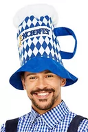 Czapki damskie - Smiffys Oktoberfest czapka piwna, niebiesko-biała w kratkę - miniaturka - grafika 1