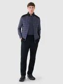 Odzież trekkingowa męska - 4F Spodnie trekkingowe szybkoschnące męskie - czarne L - miniaturka - grafika 1