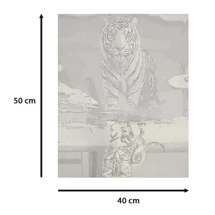 Malowanie po numerach obraz 50x40cm kot i tygrys - Kolorowanki, wyklejanki - miniaturka - grafika 4