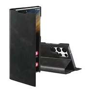 Etui i futerały do telefonów - Hama Etui na telefon komórkowy Samsung Galaxy S22 Ultra "Guard Pro" (etui ochronne z przegródką na karty, składane etui do Samsung S22 Ultra z zamknięciem magnetycznym i funkcją stojaka), czarne - miniaturka - grafika 1