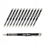 Długopisy - Długopisy z grawerem metalowe reklamowe personalizowane własne logo 100szt - miniaturka - grafika 1