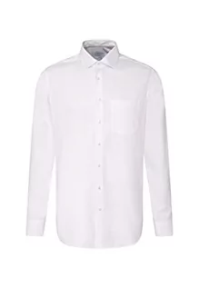 Koszule męskie - Seidensticker Męska koszula z długim rękawem Comfort Fit, biały, 52 - grafika 1