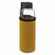Shakery i bidony sportowe - Butelka w pokrowcu szklana 500ml żółta - miniaturka - grafika 1