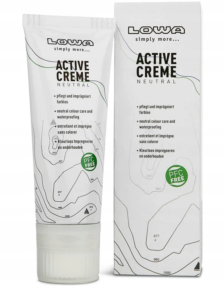 LOWA Impregnat do Skóry ACTIVE CREME Neutral 75ml pasta ochronna, nubuk, zamsz, zabezpieczenie przed wilgocią, uniseks
