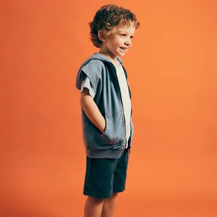 Spodnie i spodenki dla chłopców - Reserved Dzianinowe szorty basic - Granatowy - grafika 1
