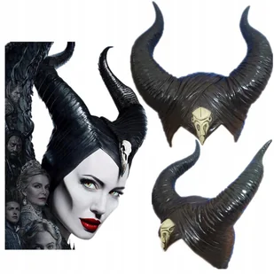 Maska Maleficent Czarownica Diabolina Rogi - Dodatki do strojów karnawałowych - miniaturka - grafika 1