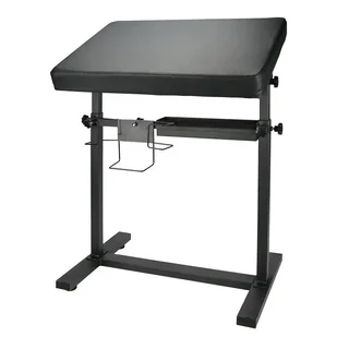 Czarny podłokietnik z podstawą do tatuażu kosmetyczny - Wyposażenie studia tatuażu - miniaturka - grafika 1