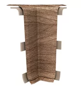 Listwy przypodłogowe - Narożnik wewnętrzny do listew przypodłogowych Esquero Duo 661 115x55x21mm Palisander Brazylijski - miniaturka - grafika 1