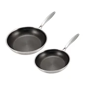 Zestawy garnków i patelni - Zestaw patelni stalowych MG Home Maestro, 2 elementy, srebrne - miniaturka - grafika 1