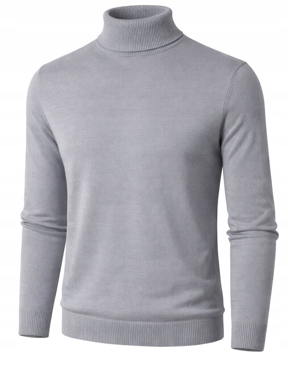 Sweter z golfem golf męski z kaszmiru i wełny merynosów kaszmirowy XL m.317