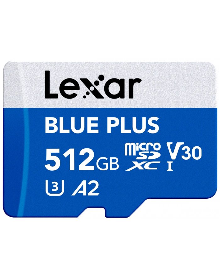 lexar Karta pamięci microSD 512GB C10 A2 U3 V30 170MB/s Blue Plus LMSBLPL512G-BNANG