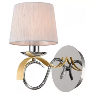 Candellux DENIS kinkiet chrom/zloty 1x40W E14 21-23643 - Lampy ścienne - miniaturka - grafika 1