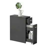 Półki łazienkowe - Szafka łazienkowa Kauhajoki 61x20x45 cm Ciemnoszara - miniaturka - grafika 1