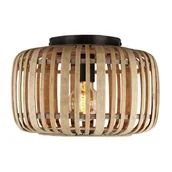 Lampy sufitowe - Brilliant lampa sufitowa Mazzaro 48,5cm czarny metal/czarny bambus 40 W LED zintegrowana - miniaturka - grafika 1