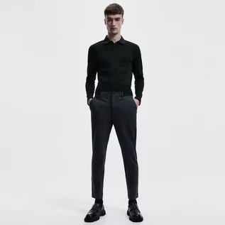 Spodnie męskie - Reserved - Spodnie chino z domieszką wiskozy - Szary - grafika 1