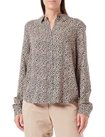 Bluzki damskie - Bestseller A/S Damska bluzka Pcnova Ls Noos Bc, Silver Mink/Aop: leo, L - miniaturka - grafika 1