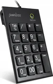 Gadżety dla graczy - Perixx Perixx PERIPAD-202 H, USB number pad with 2-port hub, black 57161D - miniaturka - grafika 1