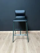 Taborety i hokery - Hoker, krzesło barowe EVORA skóra naturalna, metalowy stelaż NOWY STYL - miniaturka - grafika 1