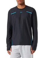 Bluzy męskie - BOSS Salbo męska bluza gimnastyczna, NIEBIESKI, M - miniaturka - grafika 1