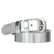 Paski - Klasyczny Pasek Damski VerMari Skórzany Srebrny Blask 3 cm - miniaturka - grafika 1