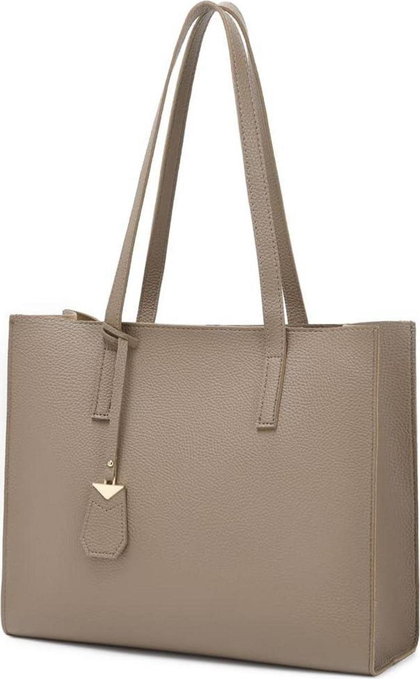 MORGLOVE Torebka damska Duża torba na zakupy z uchwytem Zamek błyskawiczny A-Khaki