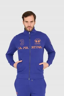 LA MARTINA Fioletowa bluza męska na zamek - La Martina - Bluzy męskie - miniaturka - grafika 1