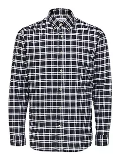 Koszule męskie - SELECTED HOMME Męska koszula flanelowa, Black/Checks: normalny, S - grafika 1