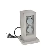 Przedłużacze i rozgałęźniki - HBF ZENITECH OGRODOWY KAMIEŃ 2X2P+Z IP44 +PRO 5M ZENITECH - miniaturka - grafika 1