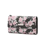 Portfele - Miss Lulu Portfel damski duży portfel ze sztucznej skóry z 12 przegródkami na karty i kieszonką na monety i okienkiem na zdjęcia ze skóry PU, prezent dla kobiet, czarny, jeden rozmiar - miniaturka - grafika 1